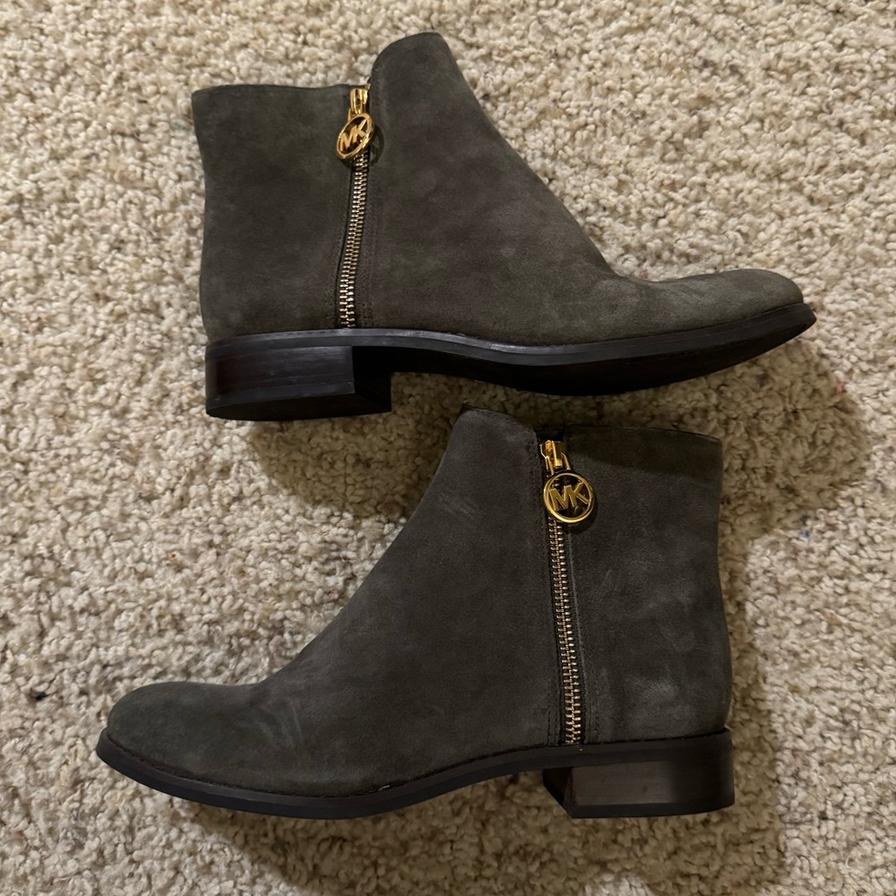 Michael Kors Green Suede Boots